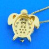 14k diamond sea turtle pendant