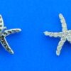 14k white gold starfish earrings
