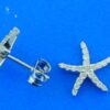 14k white gold starfish earrings