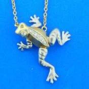 14k frog necklace 3d