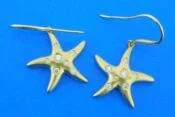 Starfish Earrings, 14K & Diamonds