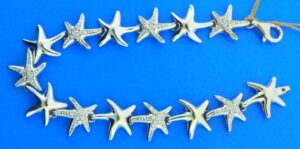 14k diamond starfish bracelet 14k white gold