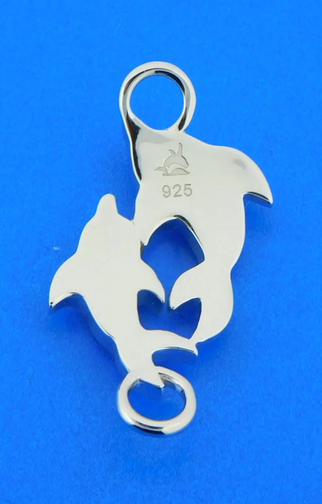 Alamea Dolphin Bracelet Topper, Sterling Silver & Larimar - Image 2