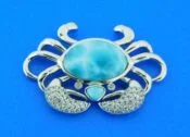 sterling silver blue crab bracelet topper