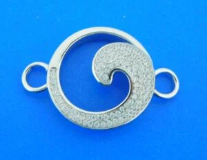 sterling silver wave bracelet topper