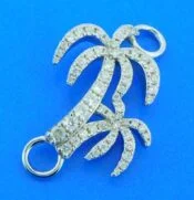 sterling silver palm tree bracelet topper