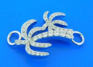 sterling silver palm tree bracelet topper