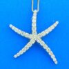 14k diamond starfish necklace