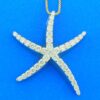 14k diamond starfish necklace