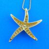 14k diamond starfish necklace