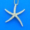 14k diamond starfish necklace