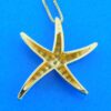 14k diamond starfish necklace