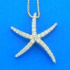 14k diamond starfish necklace