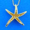 14k diamond starfish necklace