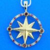 14k ruby & diamond compass rose necklace