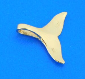 14k whale tail pendant