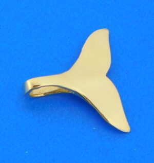 14k whale tail pendant