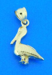 14k pelican 3d pendant