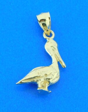 14k pelican 3d pendant