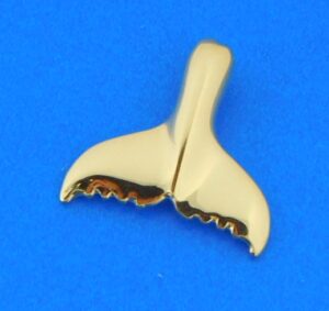 14k whale tail pendant