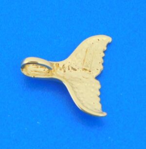 14k whale tail pendant