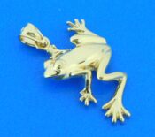 14k frog pendant