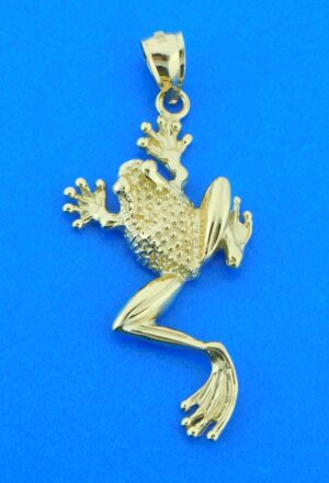 14k frog pendant