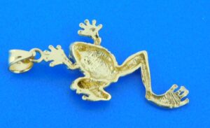 14k frog pendant