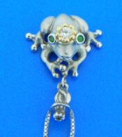 sterling silver steven douglas frog pendant