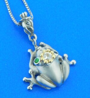 sterling silver steven douglas frog pendant