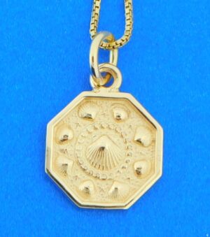 14k sailors valentine pendant