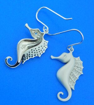 sterling silver seahorse earrings
