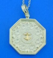 sterling silver sailor's valentine pendant