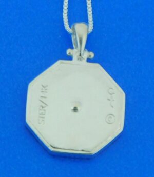 sterling silver & 14k sailor's valentine pendant