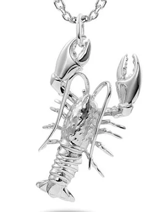 Alamea Lobster Pendant, Sterling Silver 2 sterling silver lobster pendant
