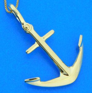 14k steven douglas 3d anchor pendant