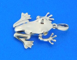 sterling silver alamea frog pendant