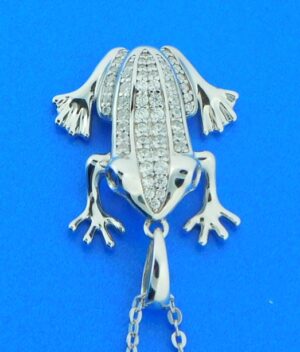 sterling silver alamea frog pendant