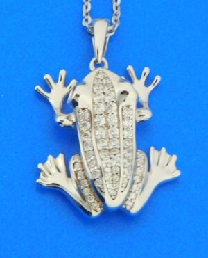 sterling silver alamea frog pendant