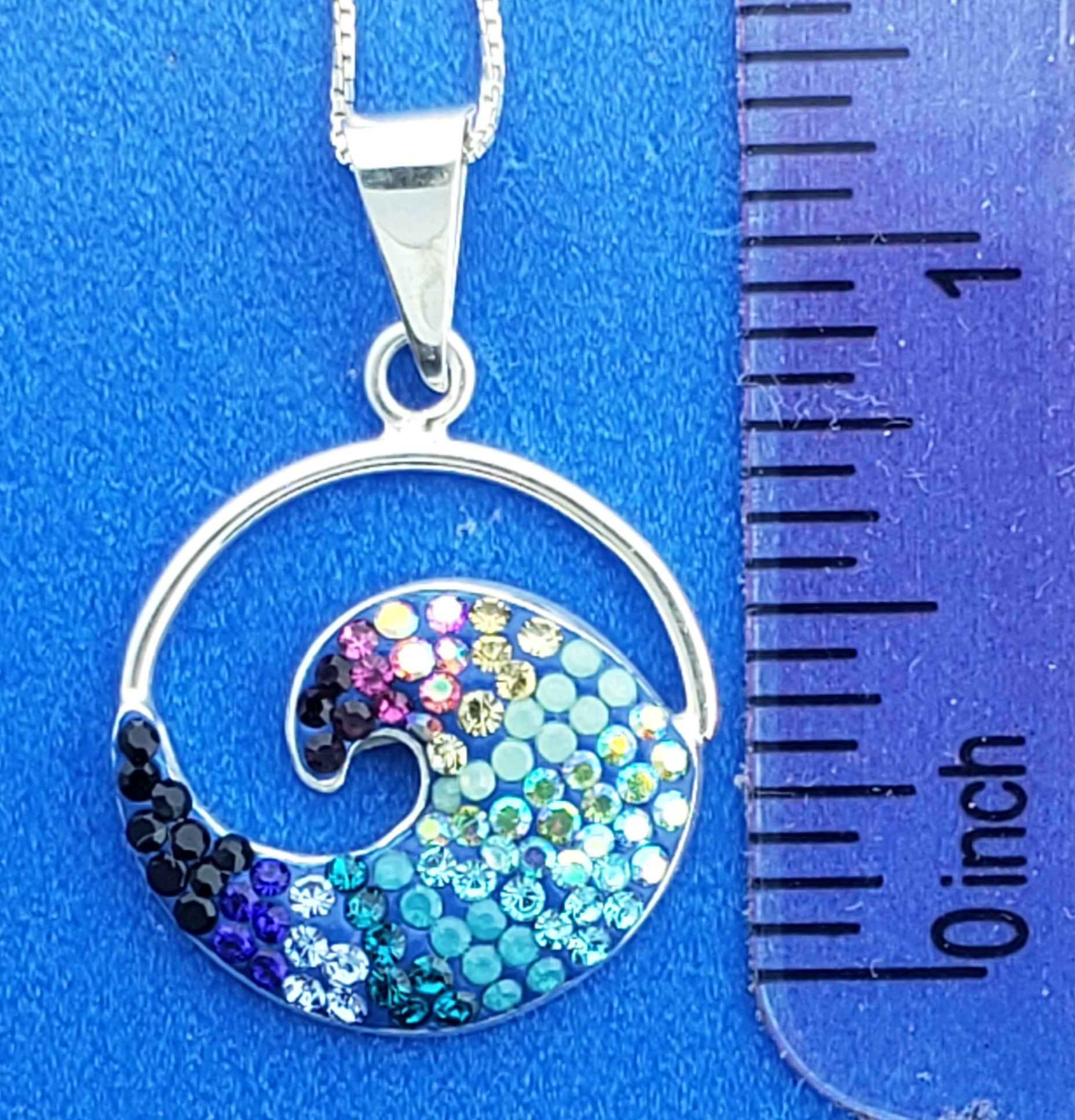 Mosaico Wave Pendant, Sterling Silver 4 Mosaico Wave Pendant, Sterling Silver - Image 4