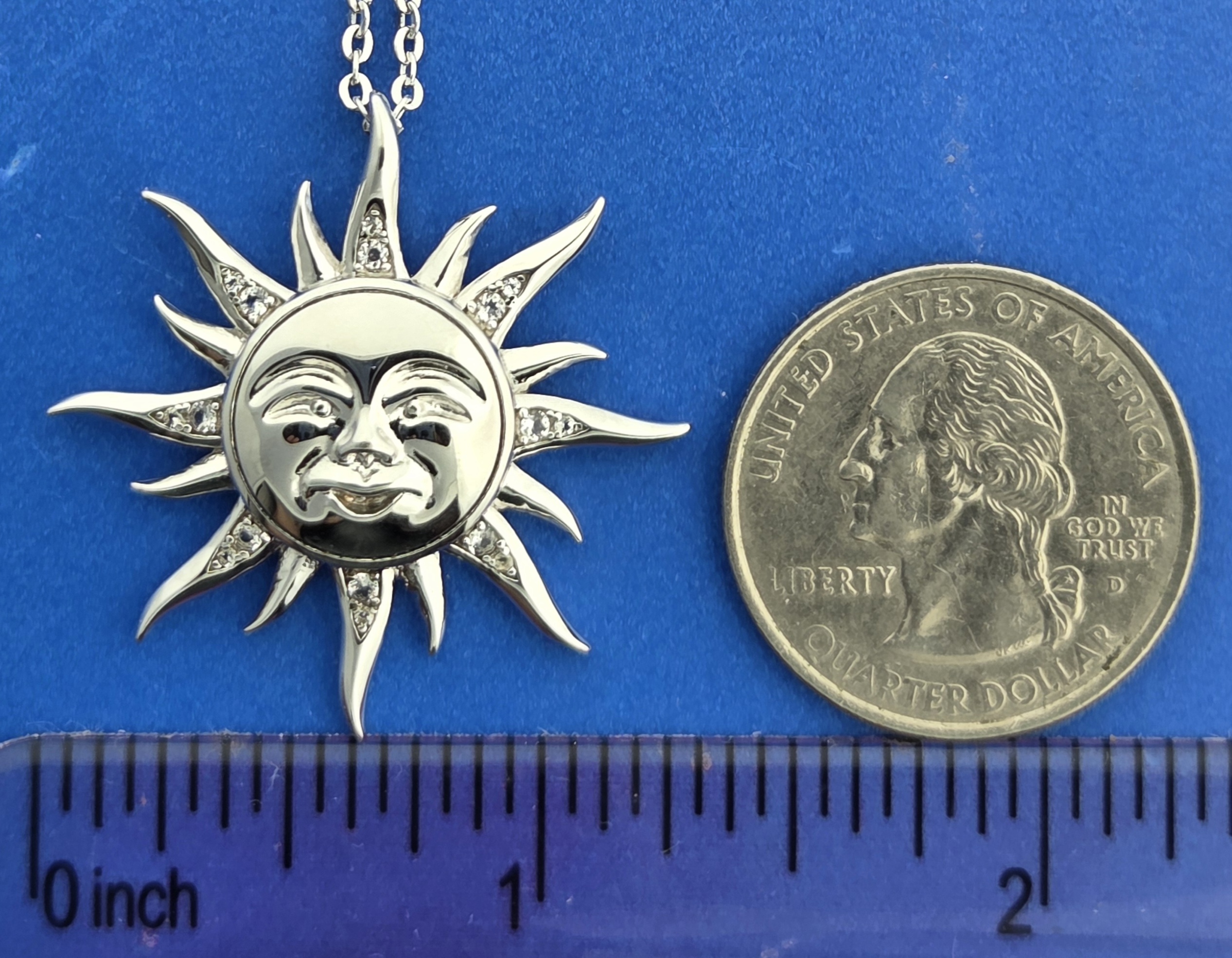 Alamea Sun Pendant, Sterling Silver 4 Alamea Sun Pendant, Sterling Silver - Image 4