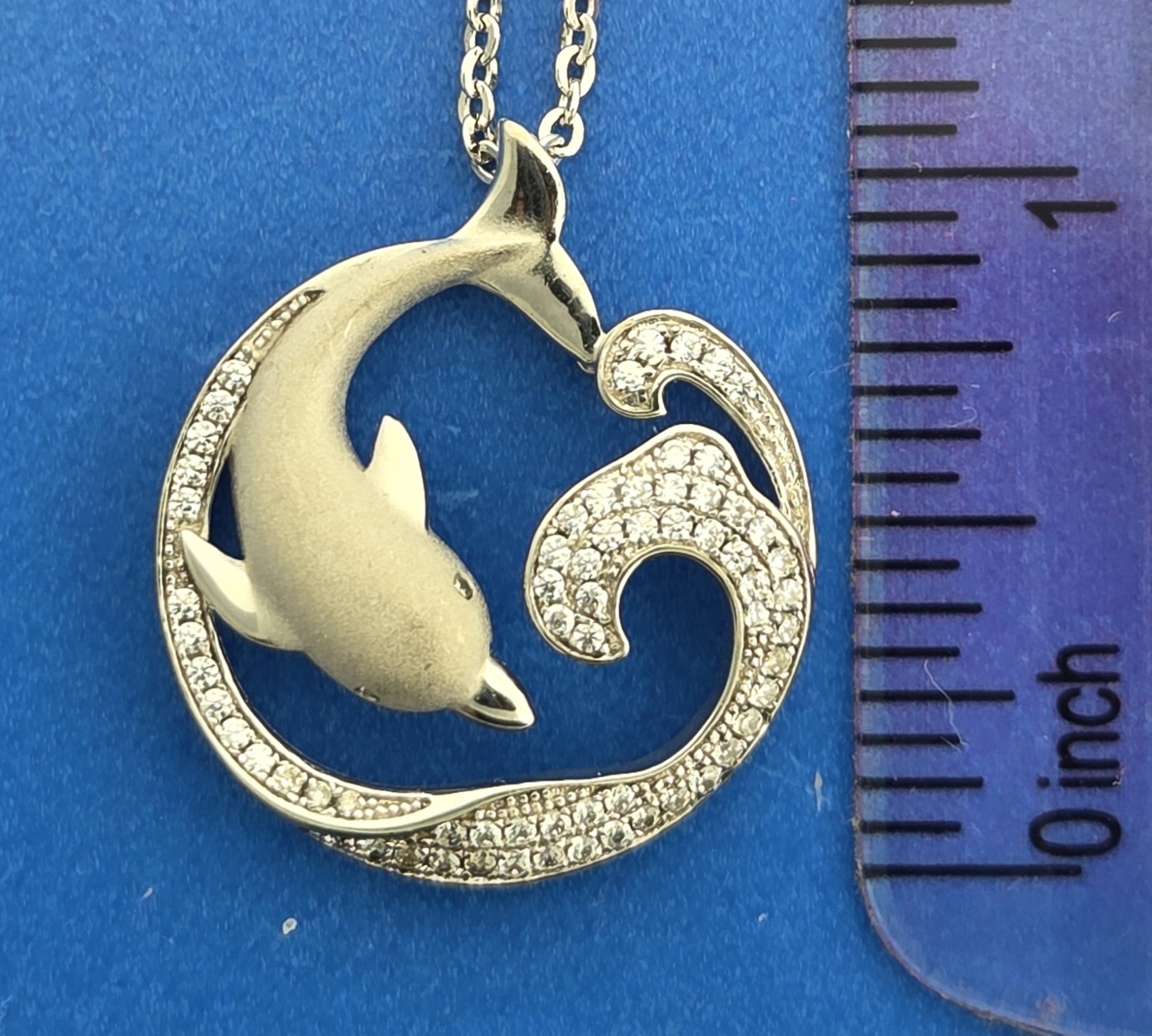 Alamea Dolphin Wave Pendant, Sterling Silver 8 Alamea Dolphin Wave Pendant, Sterling Silver - Image 8
