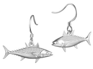 sterling silver tuna earrings
