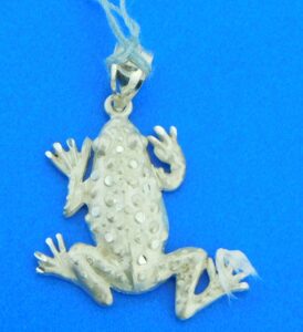 sterling silver frog charm