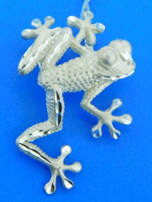 sterling silver frog pendant slide