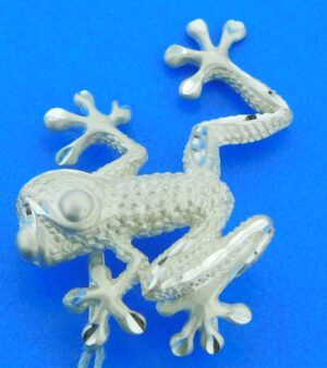 sterling silver frog pendant slide