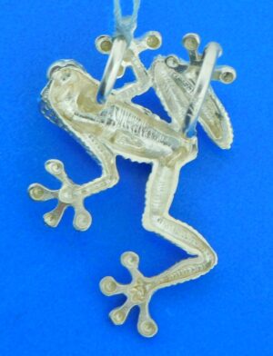 sterling silver frog pendant slide