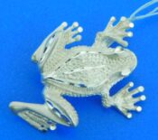 sterling silver frog pendant slide