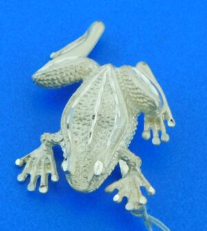 sterling silver frog pendant slide