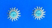 sterling silver & crystal sun earrings